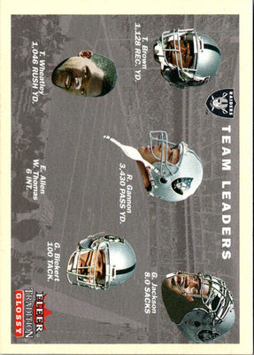 2001 Fleer Tradition Oakland Raiders Team Leaders #383