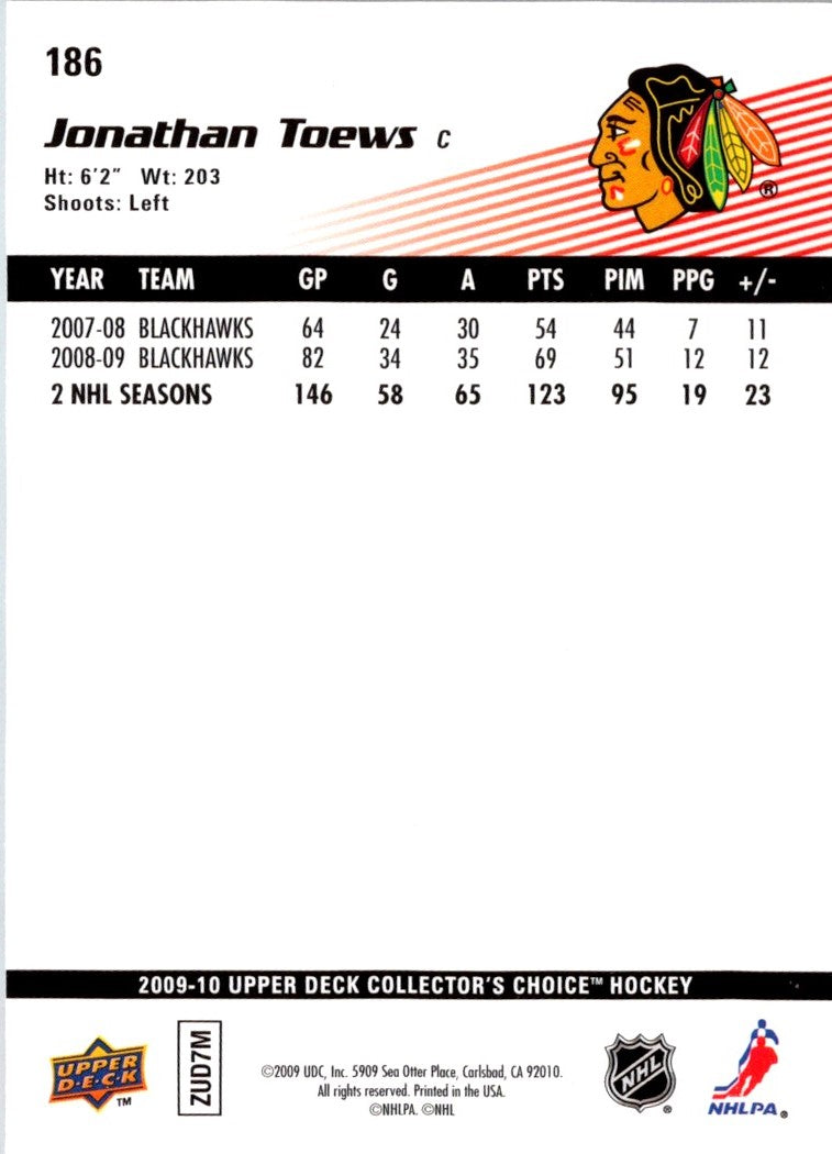 2009 Collector's Choice Player's Club Jonathan Toews