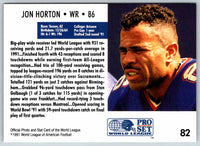 1991 Proset World League Jon Horton #82