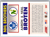 1991 Score American Aaron Broten/Neal Broten ( #307