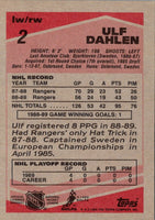 1989 Topps Ulf Dahlen #2
