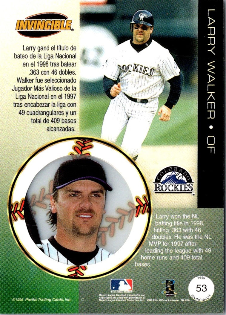 1999 Pacific Invincible Larry Walker