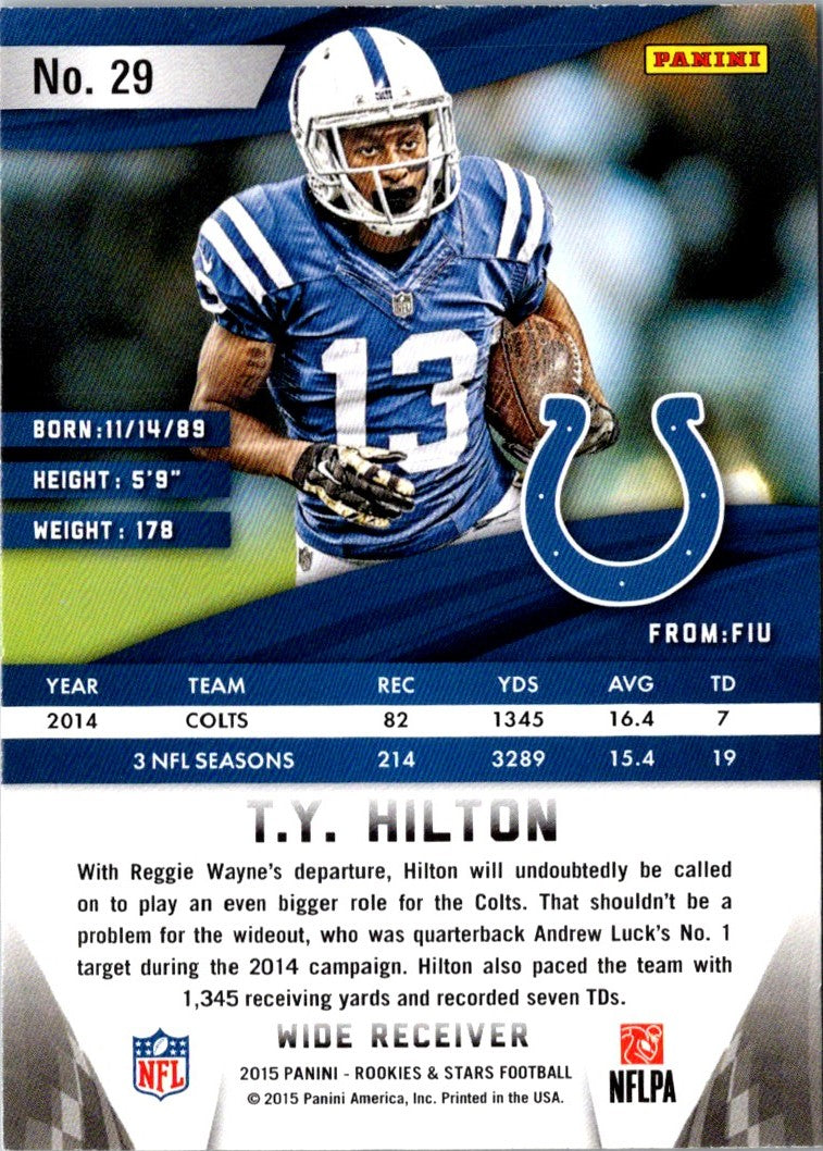 2015 Panini Rookies & Stars T.Y. Hilton