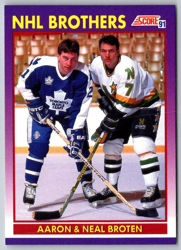 1991 Score American Aaron Broten/Neal Broten ( #307