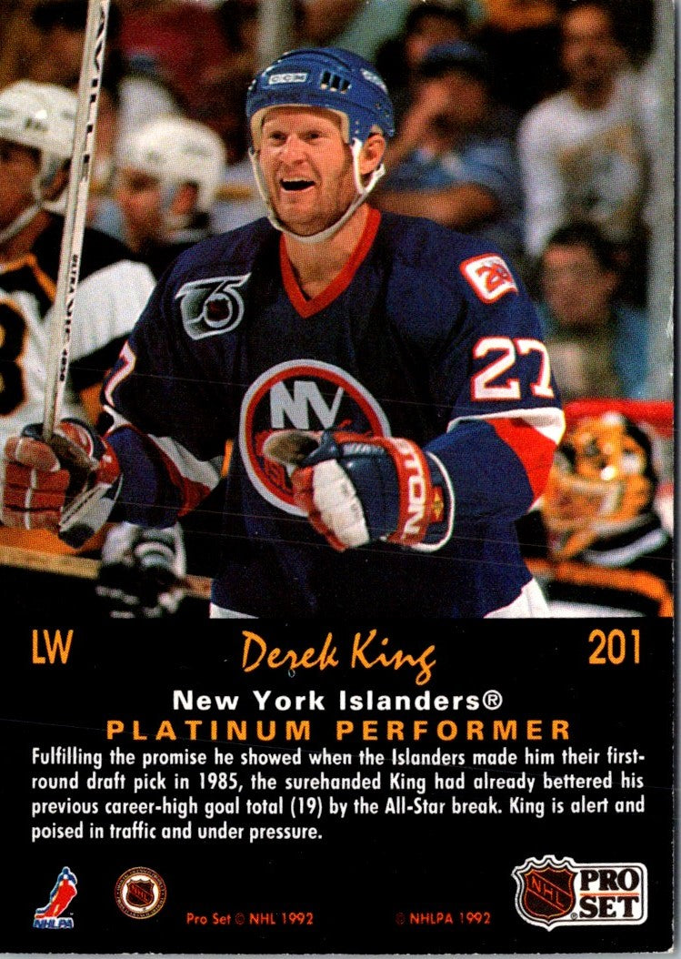 1991 Pro Set Platinum Derek King