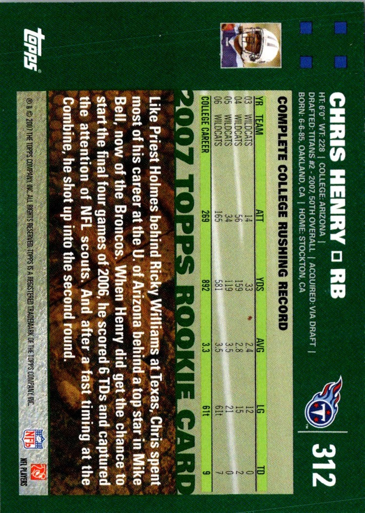 2007 Topps Chris Henry