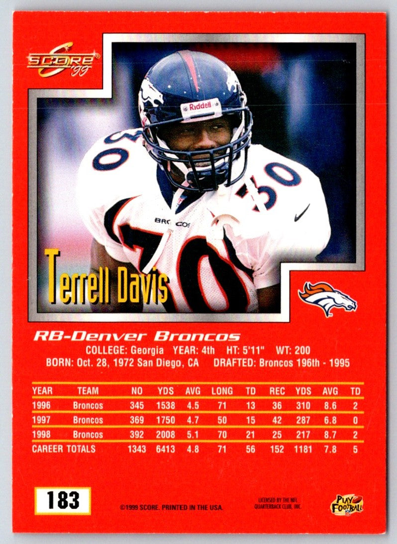 1999 Score Complete Players Terrell Davis