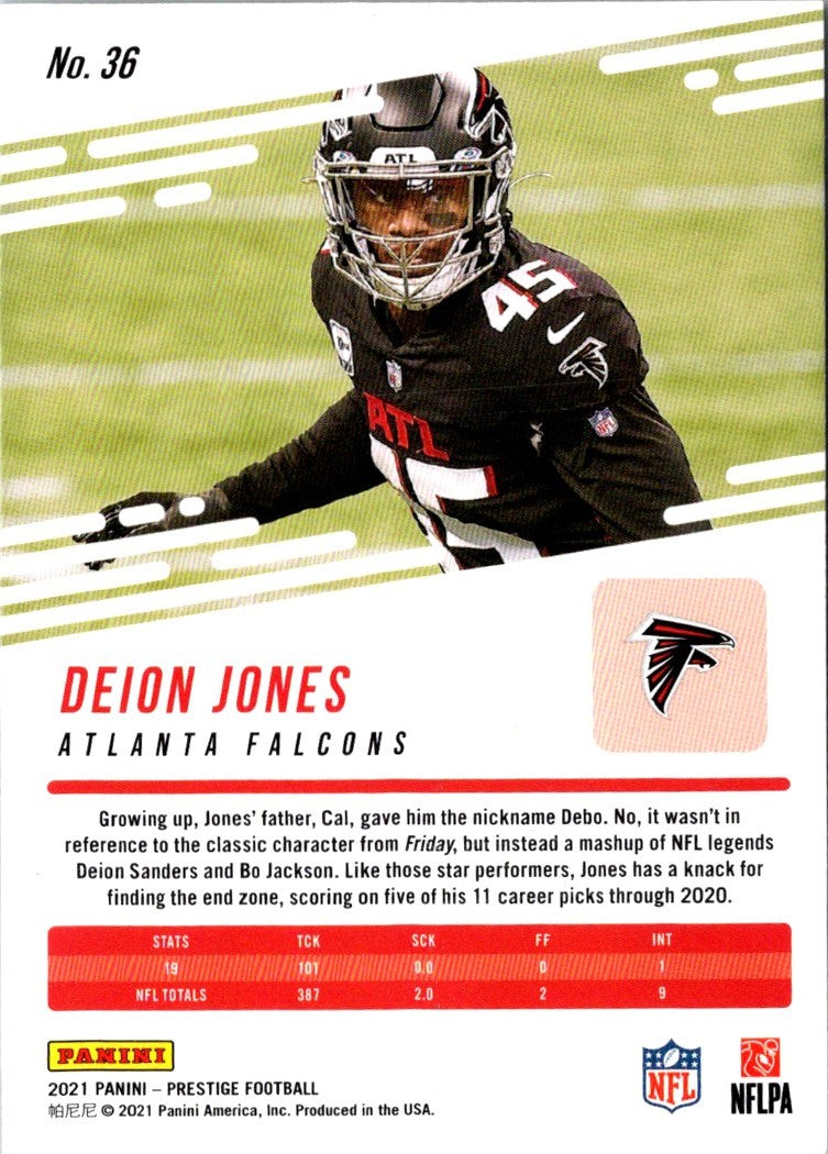 2021 Panini Prestige Deion Jones