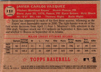 2001 Topps Heritage Javier Vazquez #121