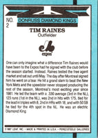 1988 Diamond Kings Tim Raines #2
