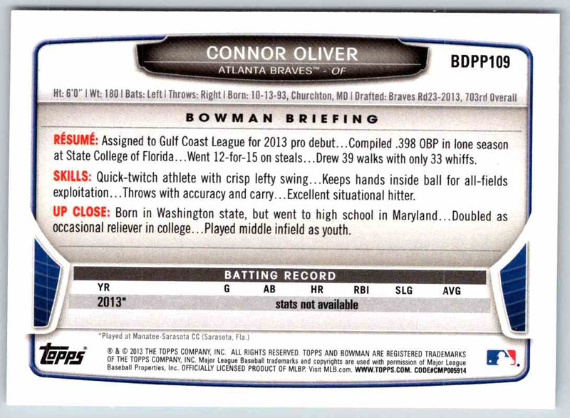 2013 Bowman Connor Oliver