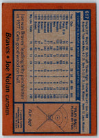 1978 Topps Joe Nolan #617 Rookie
