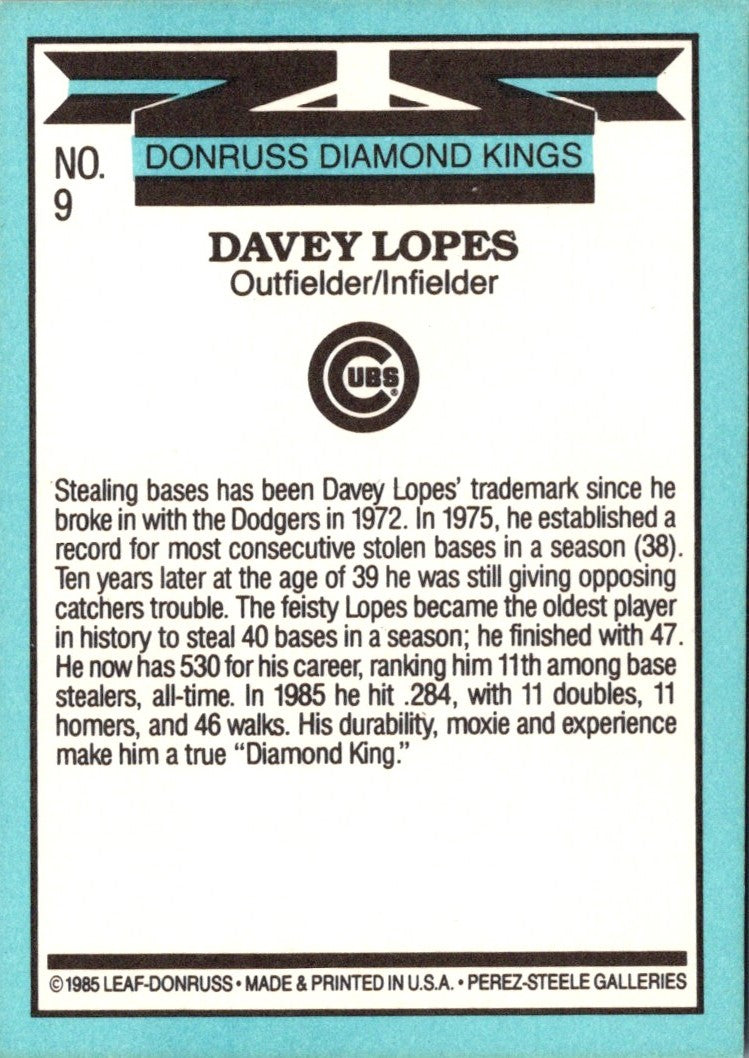 1986 Leaf Davey Lopes