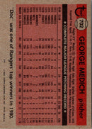1981 Topps George Medich