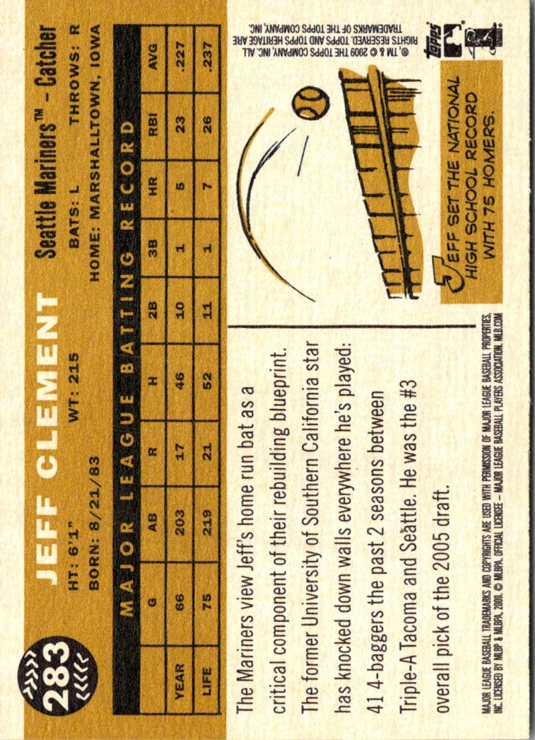 2009 Topps Heritage Jeff Clement