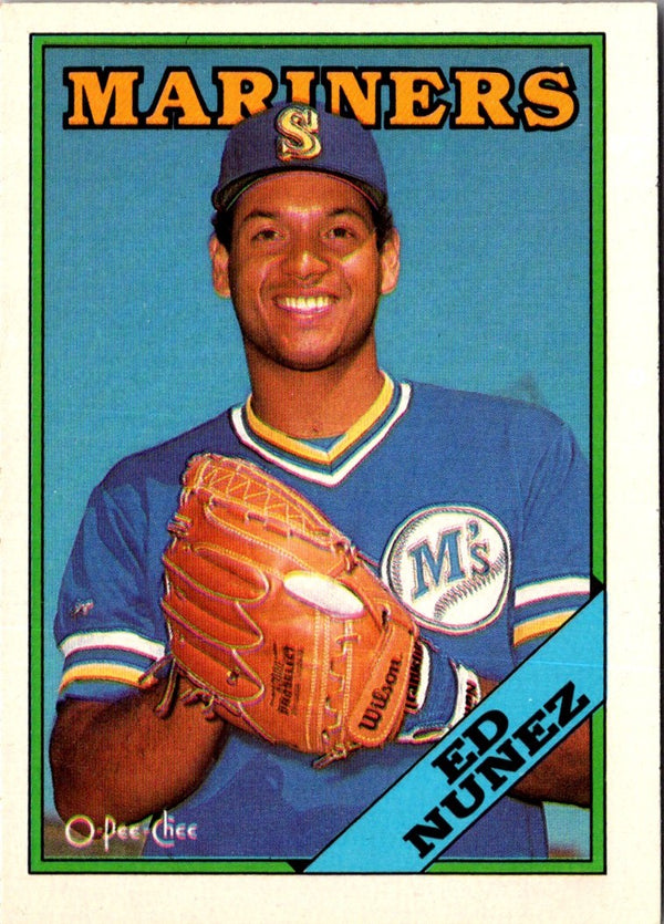 1988 O-Pee-Chee Edwin Nunez #258