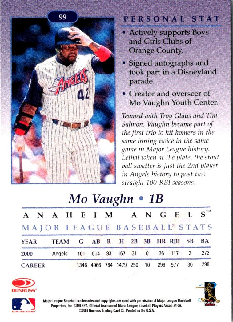 2001 Donruss Studio Mo Vaughn