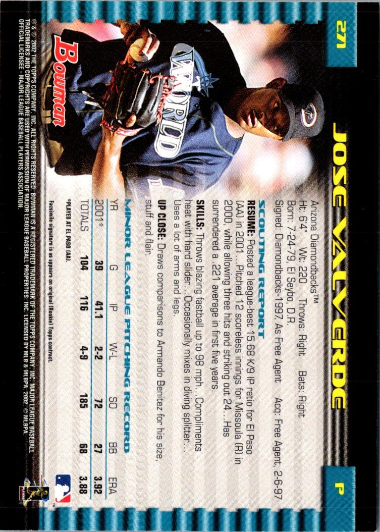 2002 Bowman Jose Valverde