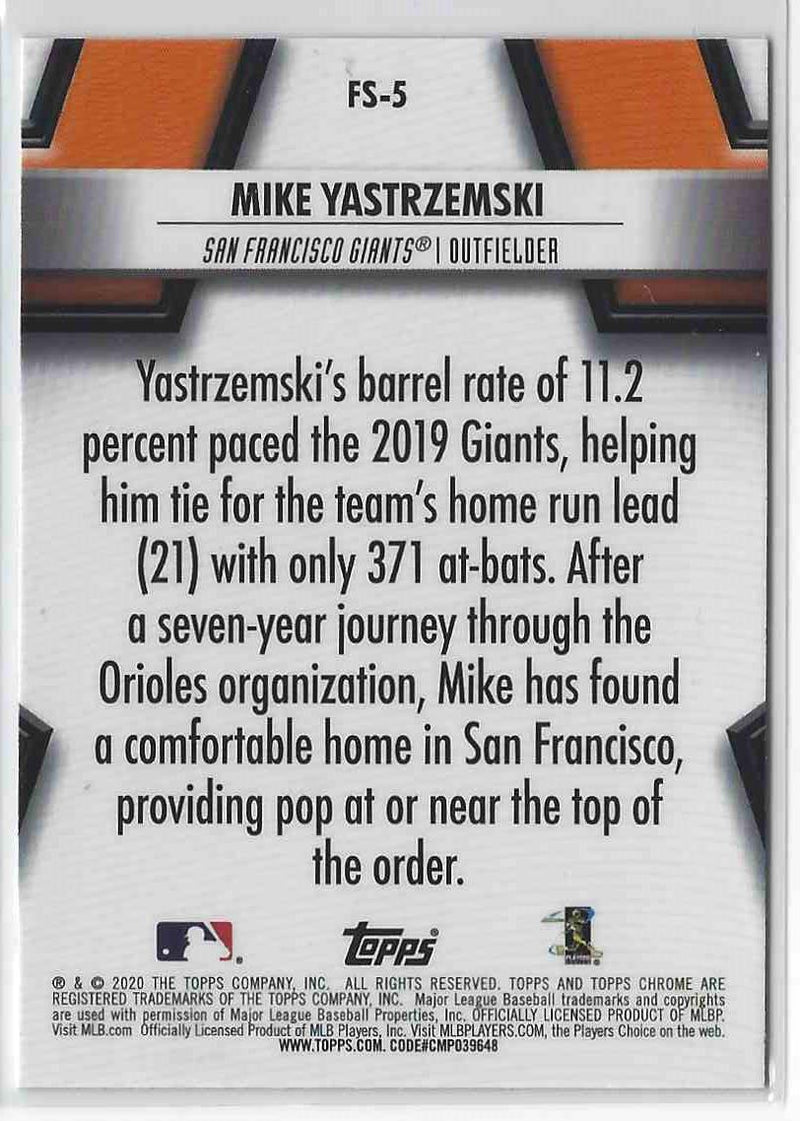 2020 Topps Chrome Mike Yastrzemski