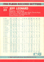 1988 Fleer Record Setters Jeff Leonard #23