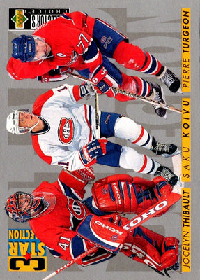 1996 Collector's Choice Jocelyn Thibault/Saku Koivu/Pierre Turgeon #321