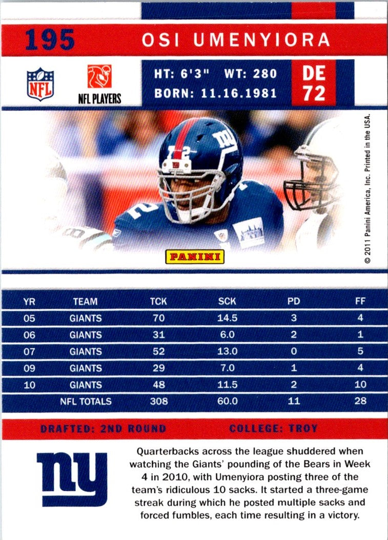 2011 Score Osi Umenyiora