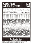 1992 Conlon Collection TSN Grover C. Alexander