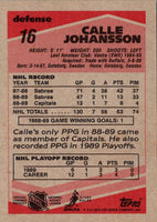 1989 Topps Calle Johansson #16 Rookie