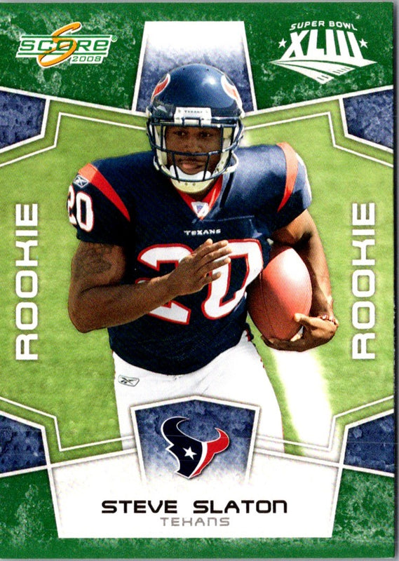2008 Score Super Bowl XLIII Steve Slaton #392