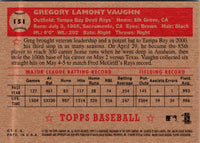 2001 Topps Heritage Greg Vaughn #151
