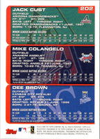 2000 Topps Jack Cust/Mike Colangelo/Dee Brown #202