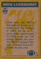 1982 Topps Mick Luckhurst #287