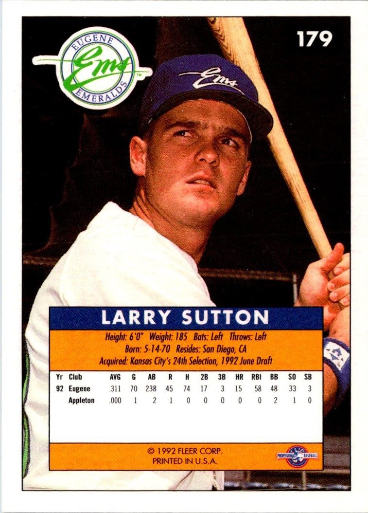 1992 Fleer Excel Larry Sutton