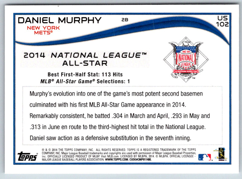 2014 Topps Update Daniel Murphy