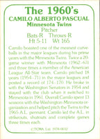 1978 TCMA The 1960's I Camilo Pascual #32
