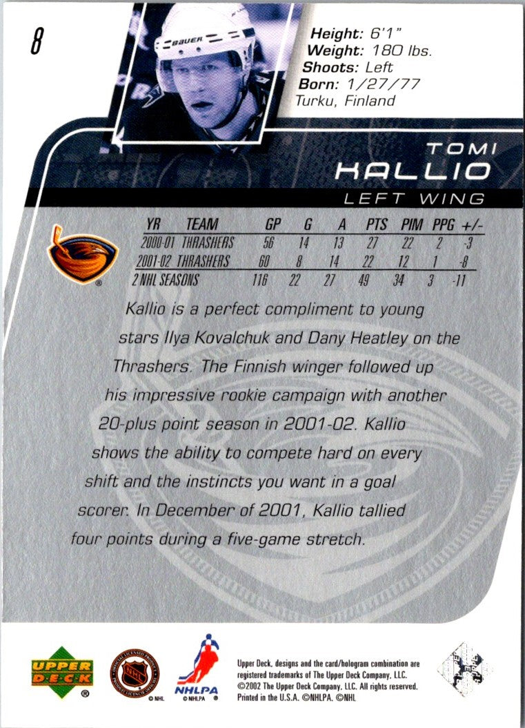 2002 Upper Deck Tomi Kallio