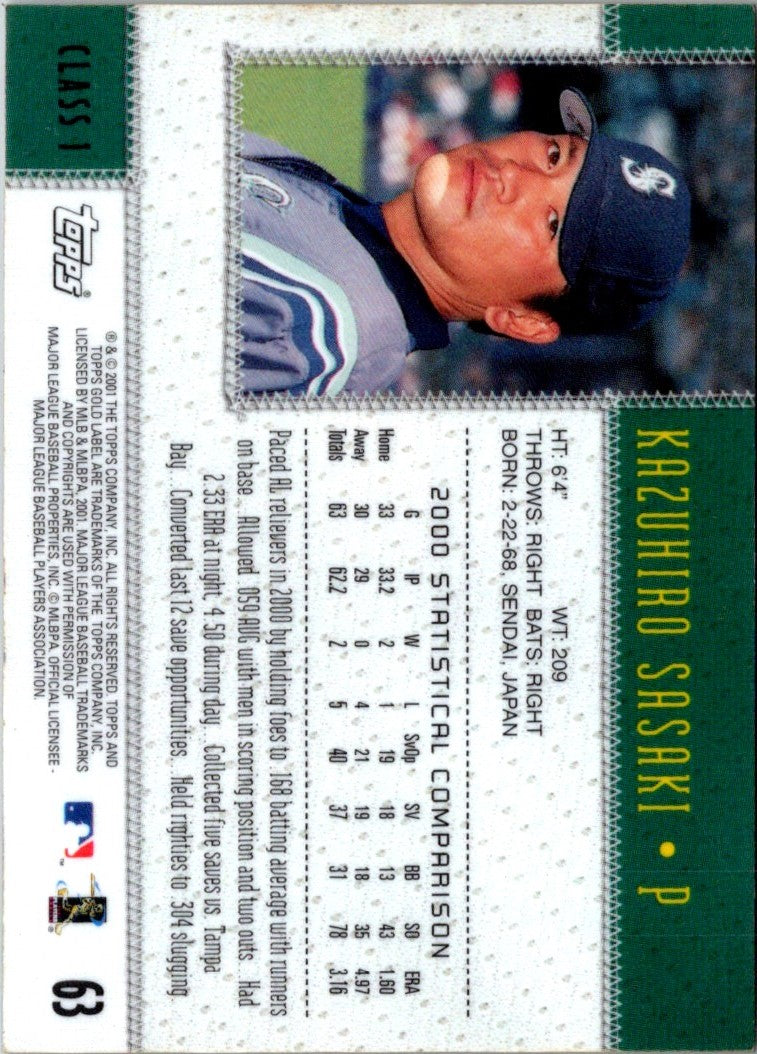 2001 Topps Kazuhiro Sasaki