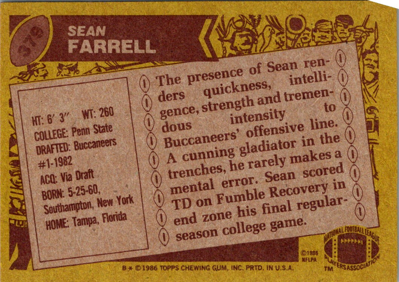 1986 Topps Sean Farrell