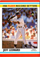 1988 Fleer Record Setters Jeff Leonard #23