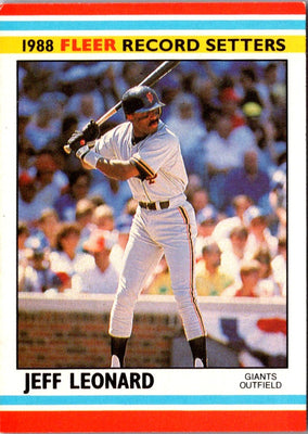 1988 Fleer Record Setters Jeff Leonard #23