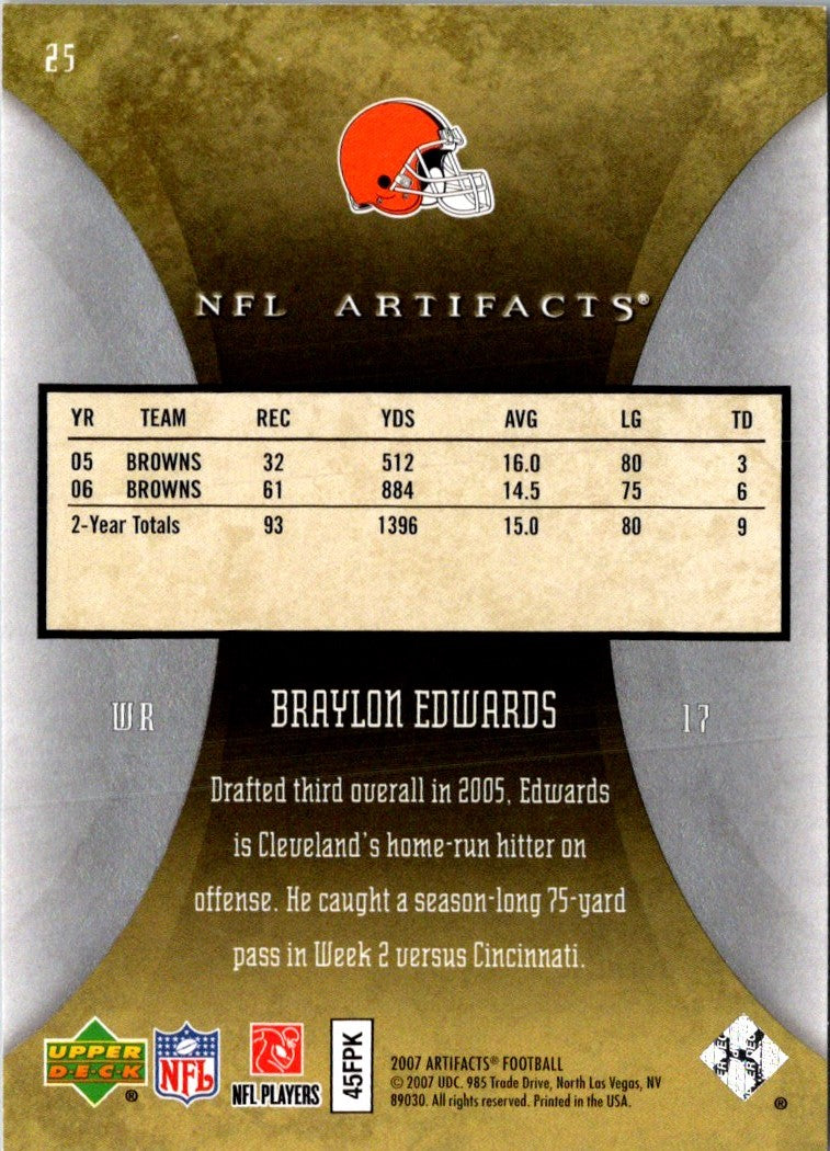 2007 Upper Deck Artifacts Braylon Edwards