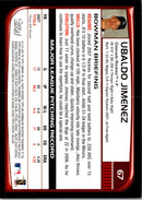 2008 Bowman Ubaldo Jimenez