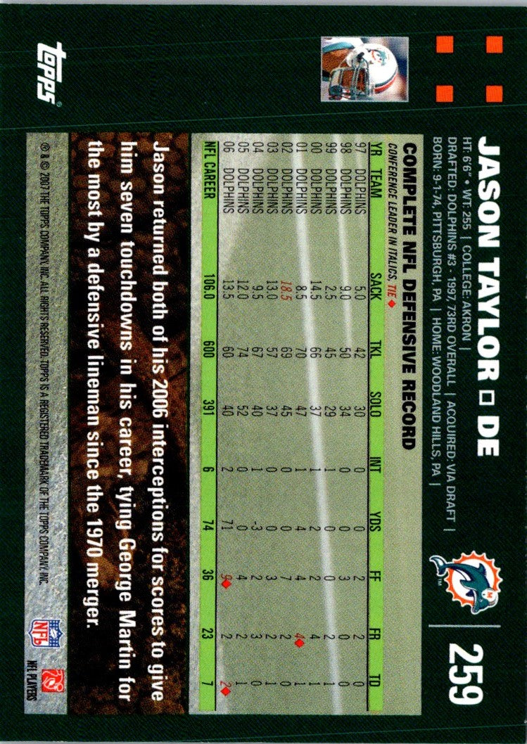 2007 Topps Jason Taylor
