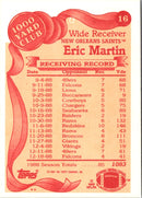 1989 Topps 1000 Yard Club Eric Martin