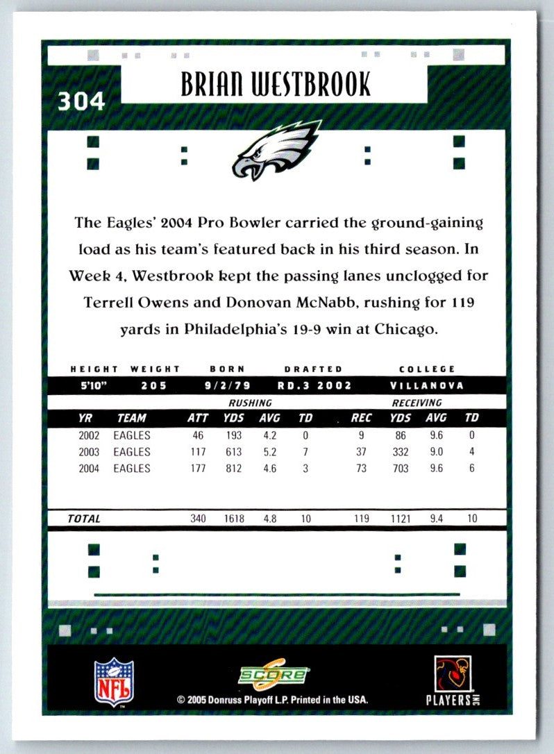 2005 Score Brian Westbrook
