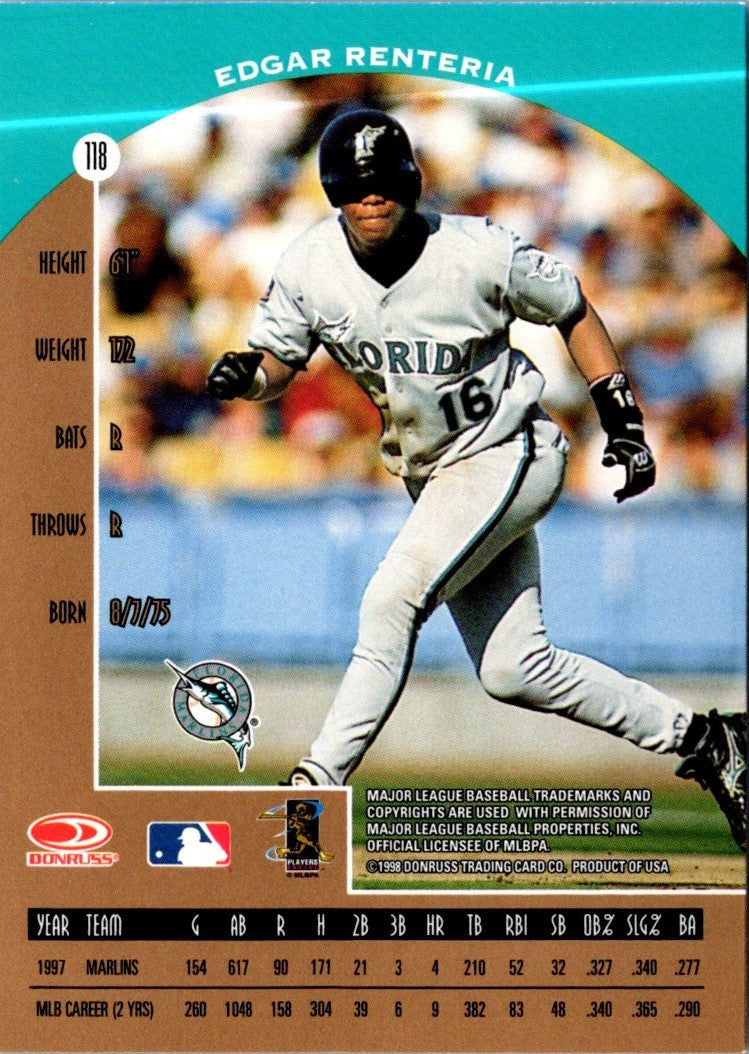 1998 Donruss Preferred Edgar Renteria