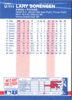 1987 Fleer Update Glossy Lary Sorensen #U-111