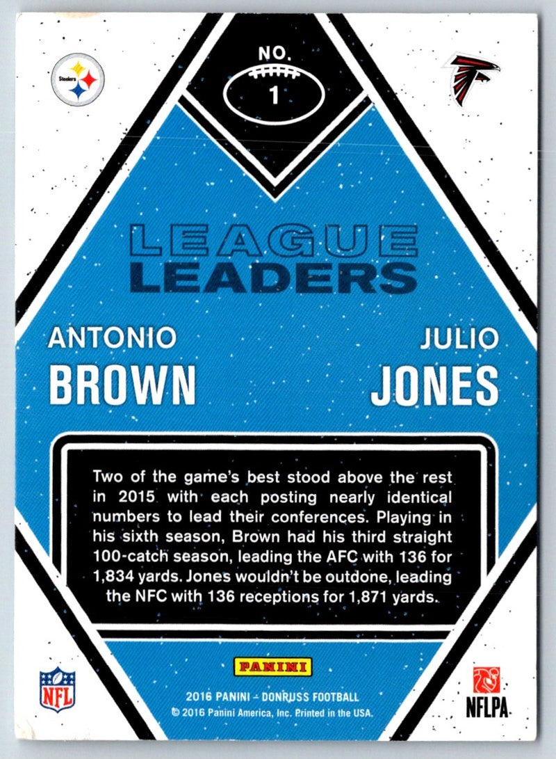 2016 Donruss League Leaders Antonio Brown/Julio Jones