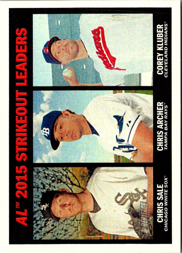 2016 Topps Heritage Chris Sale/Chris Archer/Corey Kluber #237