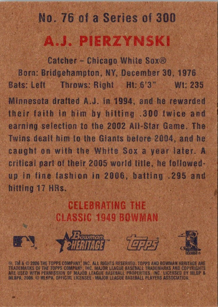 2006 Bowman Heritage A.J. Pierzynski